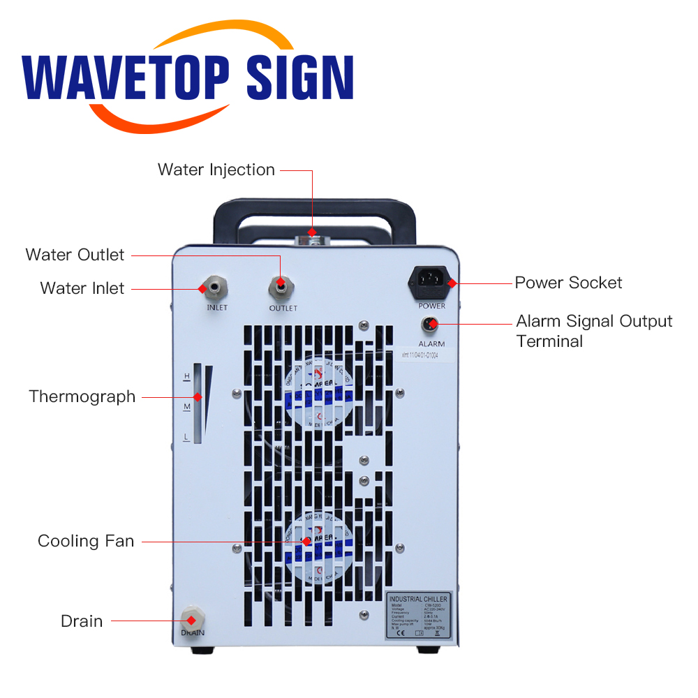 WaveTopSign CW-5200 Industrial - огляд і ціна Laser Industrial Chiller